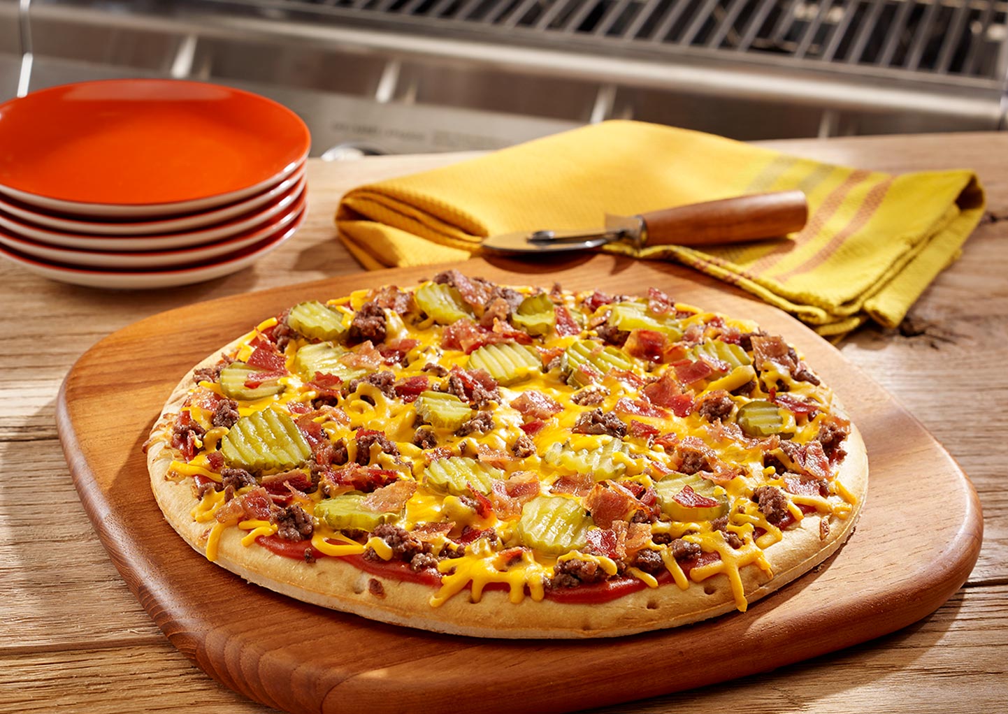 BACON CHEESEBURGER GRILLED PIZZA - Pantry Planner
